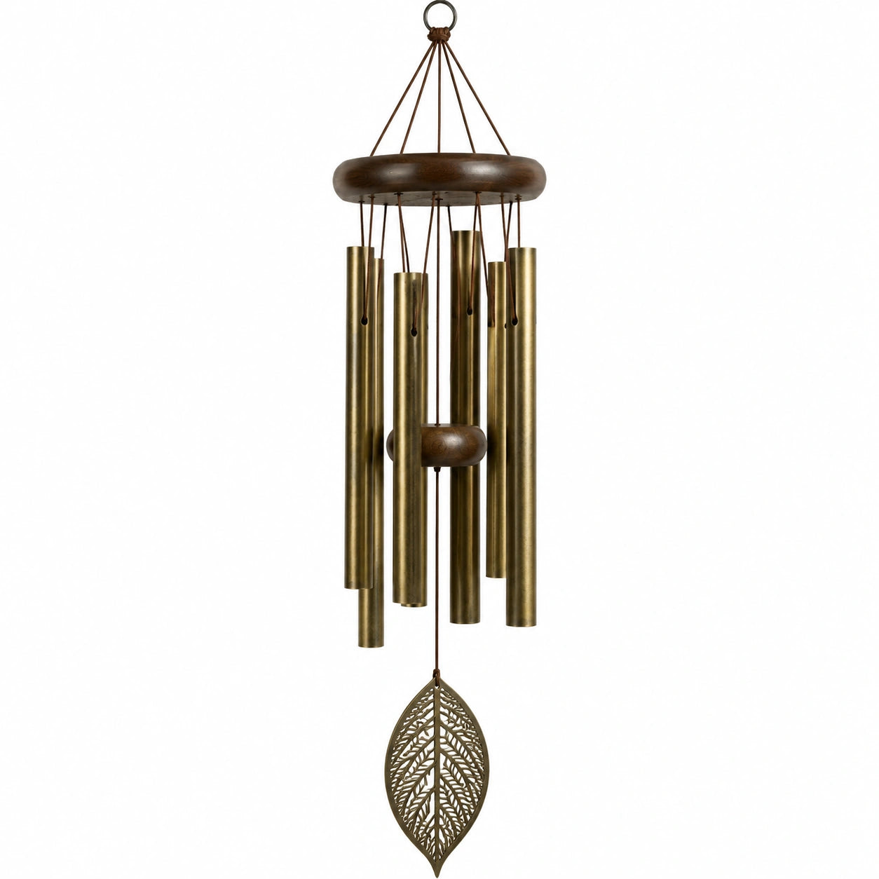 Campanella a vento 90 cm in legno e metallo bronzo per giardino e balcone