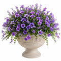 Pianta artificiale in vaso 65 cm fiori viola decorazione da interno