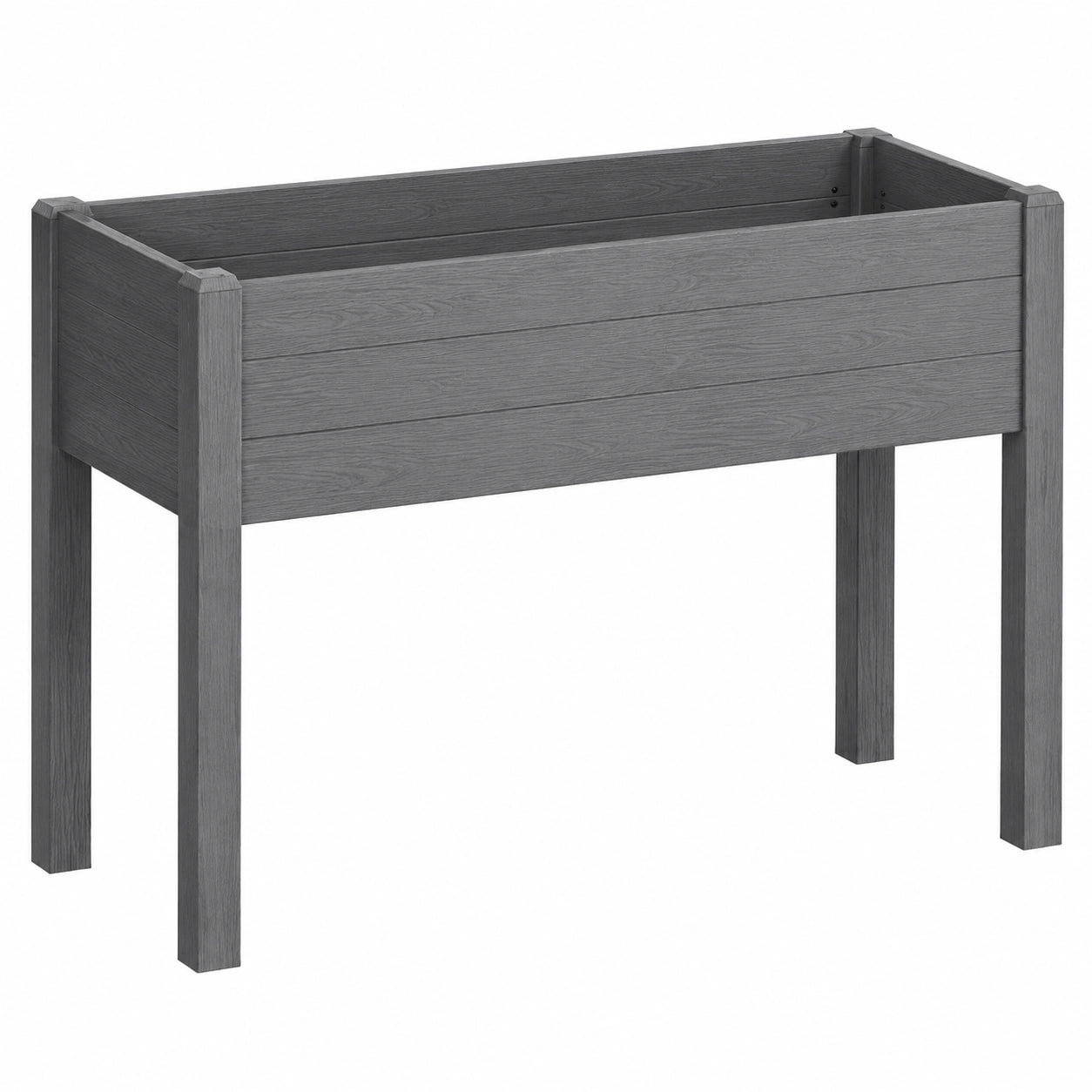 Fioriera rialzata 120 x 60 x 80 cm in legno grigio per esterni